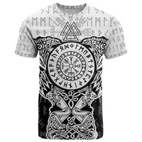 Viking Tattoo T Shirt Hugin And Munin Asgardian Ravens Grunge Art - Wonder Print Shop