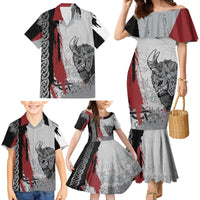 Viking Family Matching Mermaid Dress and Hawaiian Shirt Warrior Come To Valhalla - Wonder Print Shop