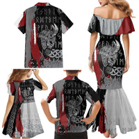 Viking Family Matching Mermaid Dress and Hawaiian Shirt Warrior Come To Valhalla - Wonder Print Shop