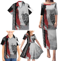 Viking Family Matching Puletasi Dress and Hawaiian Shirt Warrior Come To Valhalla - Wonder Print Shop