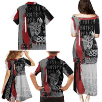 Viking Family Matching Puletasi Dress and Hawaiian Shirt Warrior Come To Valhalla - Wonder Print Shop