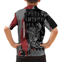 Viking Family Matching Short Sleeve Bodycon Dress and Hawaiian Shirt Warrior Come To Valhalla - Wonder Print Shop