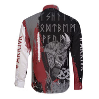 Viking Long Sleeve Button Shirt Warrior Come To Valhalla - Wonder Print Shop