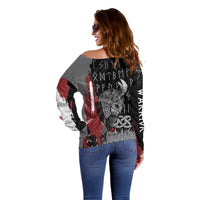 Viking Off Shoulder Sweater Warrior Come To Valhalla - Wonder Print Shop