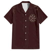 Viking Family Matching Short Sleeve Bodycon Dress and Hawaiian Shirt Yggdrasil Pattern And Ancient Rune - Wonder Print Shop