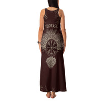 Viking Family Matching Tank Maxi Dress and Hawaiian Shirt Yggdrasil Pattern And Ancient Rune - Wonder Print Shop