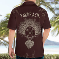 Viking Hawaiian Shirt Yggdrasil Pattern And Ancient Rune - Wonder Print Shop