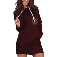 Viking Hoodie Dress Yggdrasil Pattern And Ancient Rune - Wonder Print Shop