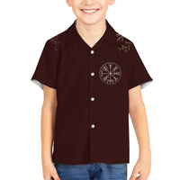 Viking Kid Hawaiian Shirt Yggdrasil Pattern And Ancient Rune - Wonder Print Shop