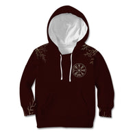 Viking Kid Hoodie Yggdrasil Pattern And Ancient Rune - Wonder Print Shop