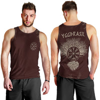 Viking Men Tank Top Yggdrasil Pattern And Ancient Rune - Wonder Print Shop