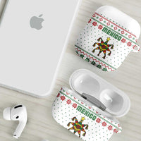 Mexico Christmas AirPods Case with Piñata Star Design and Red Green Snowflake Pattern - Wonder Print Shop