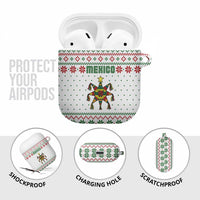 Mexico Christmas AirPods Case with Piñata Star Design and Red Green Snowflake Pattern - Wonder Print Shop