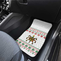 Mexico Christmas Car Mats with Piñata Star Design and Red Green Snowflake Pattern - Wonder Print Shop