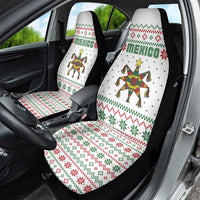 Mexico Christmas Car Seat Cover with Piñata Star Design and Red Green Snowflake Pattern - Wonder Print Shop