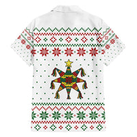 Mexico Christmas Family Matching Puletasi and Hawaiian Shirt with Piñata Star Design and Red Green Snowflake Pattern - Wonder Print Shop
