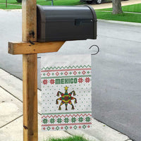 Mexico Christmas Garden Flag with Piñata Star Design and Red Green Snowflake Pattern - Wonder Print Shop