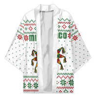 Mexico Christmas Kimono with Piñata Star Design and Red Green Snowflake Pattern - Wonder Print Shop