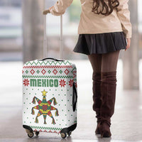 Mexico Christmas Luggage Cover with Piñata Star Design and Red Green Snowflake Pattern - Wonder Print Shop