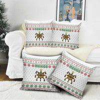 Mexico Christmas Pillow Cover with Piñata Star Design and Red Green Snowflake Pattern - Wonder Print Shop