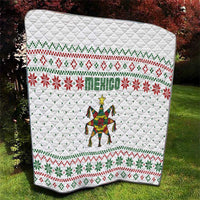 Mexico Christmas Quilt with Piñata Star Design and Red Green Snowflake Pattern - Wonder Print Shop