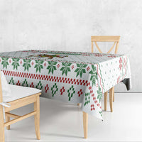 Mexico Christmas Tablecloth with Piñata Star Design and Red Green Snowflake Pattern - Wonder Print Shop