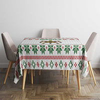 Mexico Christmas Tablecloth with Piñata Star Design and Red Green Snowflake Pattern - Wonder Print Shop