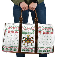 Mexico Christmas Travel Bag with Piñata Star Design and Red Green Snowflake Pattern - Wonder Print Shop