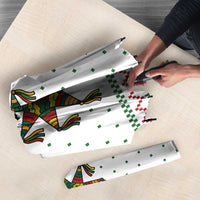 Mexico Christmas Umbrella with Piñata Star Design and Red Green Snowflake Pattern - Wonder Print Shop