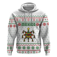 Mexico Christmas Zip Hoodie with Piñata Star Design and Red Green Snowflake Pattern - Wonder Print Shop