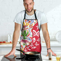 Mexico Christmas Apron with Butterfly Cactus and Colorful Floral Folk Art - Wonder Print Shop