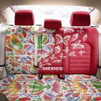 Mexico Christmas Back Car Seat Cover with Butterfly Cactus and Colorful Floral Folk Art - Wonder Print Shop
