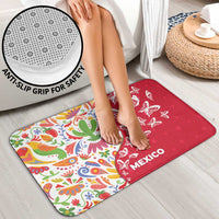 Mexico Christmas Bathroom Set with Butterfly Cactus and Colorful Floral Folk Art - Wonder Print Shop