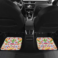 Mexico Christmas Car Mats with Butterfly Cactus and Colorful Floral Folk Art - Wonder Print Shop