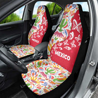 Mexico Christmas Car Seat Cover with Butterfly Cactus and Colorful Floral Folk Art - Wonder Print Shop