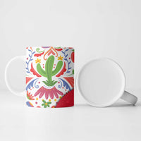 Mexico Christmas Ceramic Mug with Butterfly Cactus and Colorful Floral Folk Art - Wonder Print Shop
