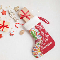 Mexico Christmas Stocking with Butterfly Cactus and Colorful Floral Folk Art - Wonder Print Shop