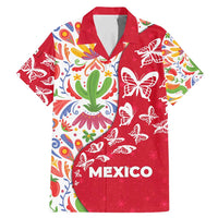 Mexico Christmas Family Matching Mermaid Dress and Hawaiian Shirt with Butterfly Cactus and Colorful Floral Folk Art - Wonder Print Shop