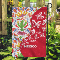 Mexico Christmas Garden Flag with Butterfly Cactus and Colorful Floral Folk Art - Wonder Print Shop