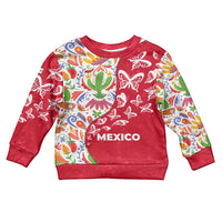 Mexico Christmas Kid Ugly Christmas Sweater with Butterfly Cactus and Colorful Floral Folk Art - Wonder Print Shop