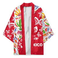 Mexico Christmas Kimono with Butterfly Cactus and Colorful Floral Folk Art - Wonder Print Shop