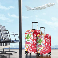 Mexico Christmas Luggage Cover with Butterfly Cactus and Colorful Floral Folk Art - Wonder Print Shop