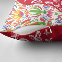 Mexico Christmas Pillow Cover with Butterfly Cactus and Colorful Floral Folk Art - Wonder Print Shop