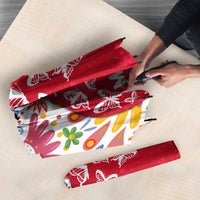 Mexico Christmas Umbrella with Butterfly Cactus and Colorful Floral Folk Art - Wonder Print Shop