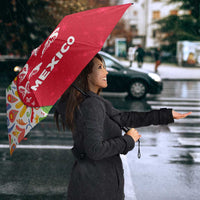 Mexico Christmas Umbrella with Butterfly Cactus and Colorful Floral Folk Art - Wonder Print Shop