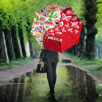 Mexico Christmas Umbrella with Butterfly Cactus and Colorful Floral Folk Art - Wonder Print Shop