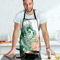 India Christmas Apron with Peacock Mandala Pattern and Tricolor Design - Wonder Print Shop
