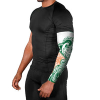 India Christmas Arm Sleeves with Peacock Mandala Pattern and Tricolor Design - Wonder Print Shop