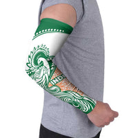 India Christmas Arm Sleeves with Peacock Mandala Pattern and Tricolor Design - Wonder Print Shop