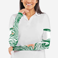 India Christmas Arm Sleeves with Peacock Mandala Pattern and Tricolor Design - Wonder Print Shop